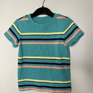 Cat & Jack Teal Striped Tshirt Boys Size 2T